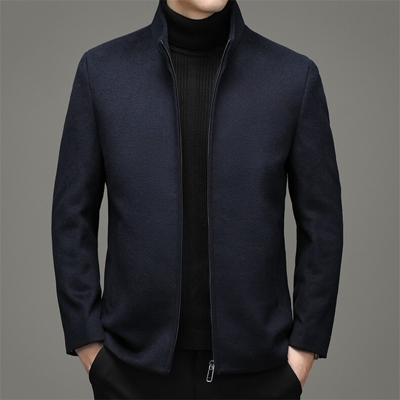冬季2021中年男士毛呢大衣羊毛呢子休闲夹克男上衣YYN8909-P235，男装毛呢大衣，电商B212（原钱塘6029）