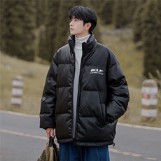 港风23冬季时尚百搭宽松字母印花潮流PU棉服外套MY6450P115控158，男装棉衣，电商A268A