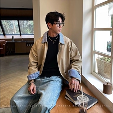 JK33-P62时尚ins潮流气质原宿流行百搭原版假二件外套，女装短外套，电商B323A