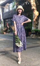 纯苎连衣裙，女装连衣裙，川哲