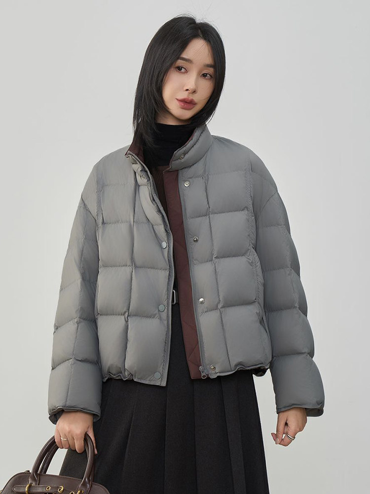 现货2025年冬季新款羽绒服90白鸭绒休闲风女,女装羽绒服,阳光伊恋
