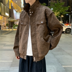 秋冬新款时尚休闲皮衣拉链外套男士JK02559-P95图片