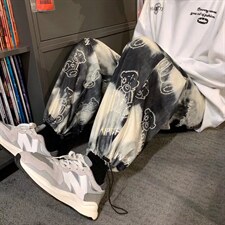 扎染灯芯绒小熊欧美嘻哈裤子灯芯绒裤K1935P33，男装休闲裤，星座1116-2