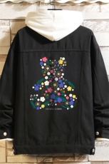 牛仔夹克男大码牛仔外套男茄克NJ77206-P60加绒款-P75，男装夹克，电商A040A