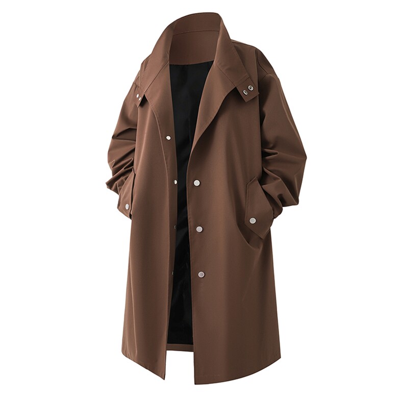 得物长年大货风衣男中长款呢大衣男F987款P95白底3D立体C，男装风衣，星座401