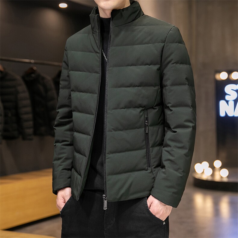 冬季新款男士商务休闲羽绒服中青年厚款保暖男装外套白鸭绒上衣,男装羽绒服,电商B212（原钱塘6029）
