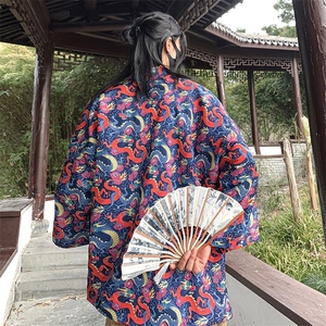24夏季 大码新中式防晒服道袍男女开衫道袍披风汉服外套 F20/P40图片