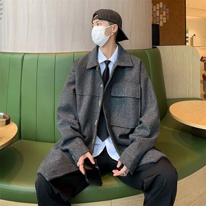 秋冬季新款毛呢大衣男士韩版潮流港风 FW16 P70图片