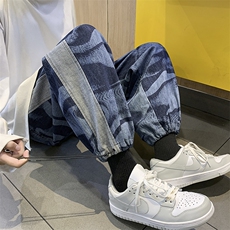 高级感hiphop休闲宽松牛仔裤炸街美式高街束脚长裤A125-K915-P55，男装牛仔裤，电商A125