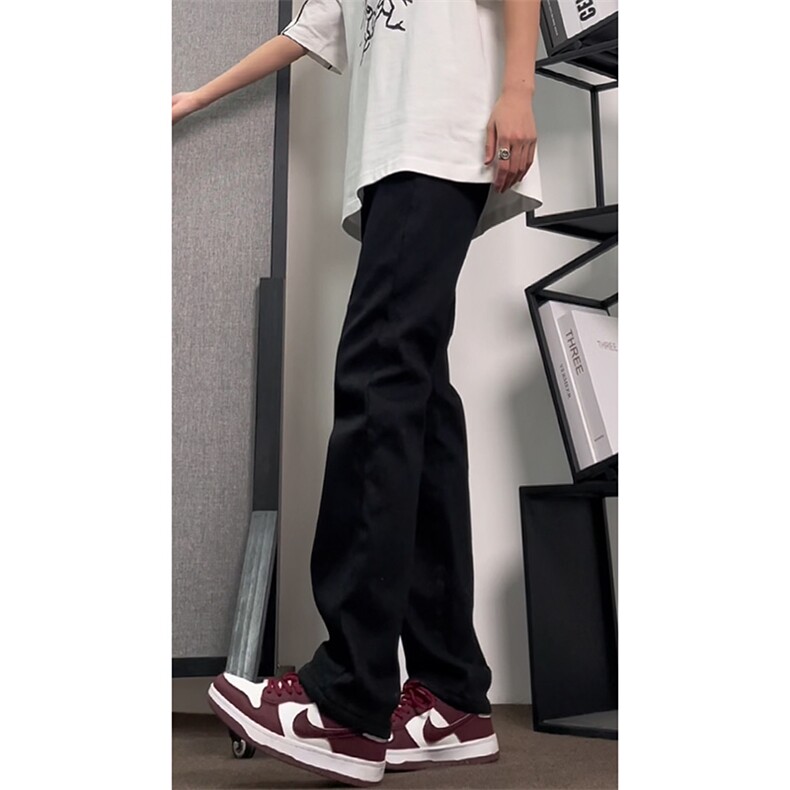 现货抖音品质黑色弹力修身直筒牛仔裤量大价格还可谈!,男装牛仔裤,星座310A-4