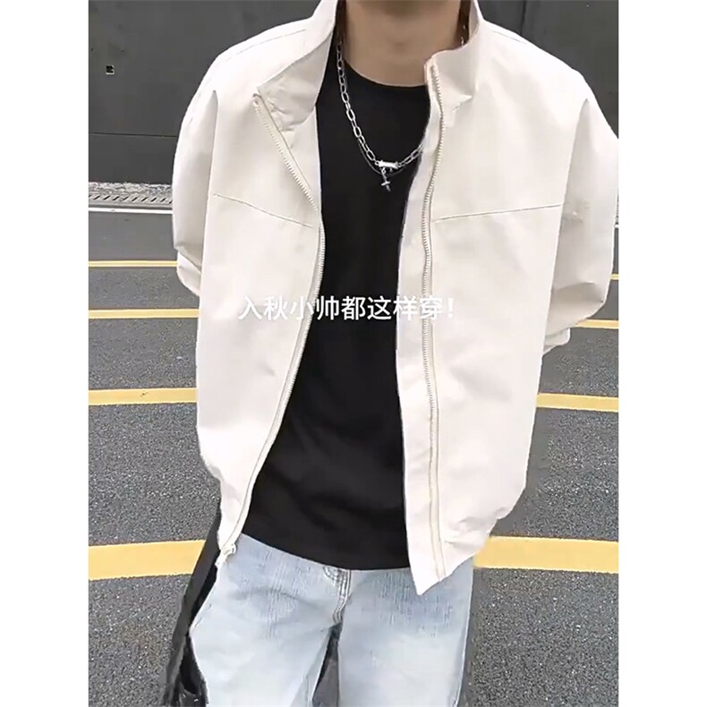 26春装新款美拉德立领飞行夹克boxy廓形休闲百搭外套上衣JK6500,男装夹克,电商A486
