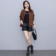 2023年秋季针织外套微胖休闲/淑女，女装短外套，文熹诺