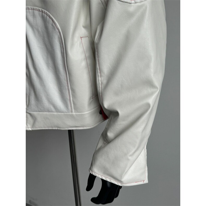 【有货】W195CC-特P72机车皮衣外套男高级感立领赛车服夹克,男装夹克,星座1007（原301D）