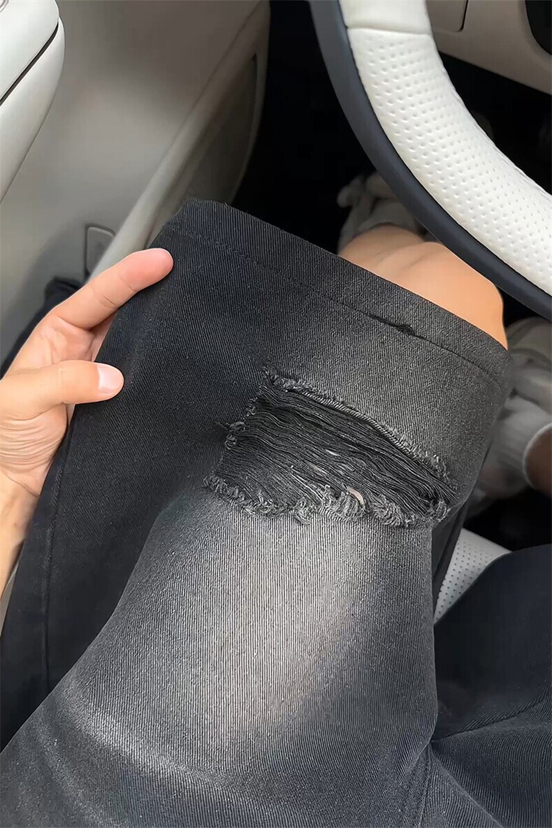 破洞宽松水洗韩版复古牛仔短裤宽松百搭高街短裤K780TP35控58,男装牛仔裤,电商A102B