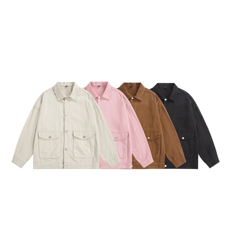 25春季新款纯色潮流休闲宽松牛仔水洗夹克外套N9006/P98138,男装工装外套,星座202-1