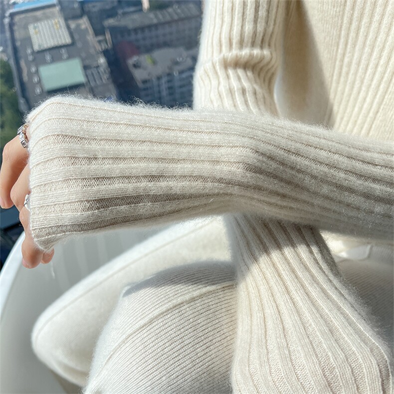 秋冬新款气质修身显瘦羊毛针织衫女长袖打底衫,女装羊毛衫,宇灿羊绒