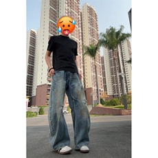 【有货】CK201CC-特P50复古做旧绣染破洞弯刀牛仔裤男女，男装牛仔裤，星座1007（原301D）