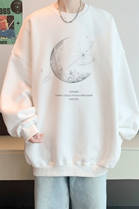 已注册华棉秋冬内景新款百搭圆领卫衣男潮宽松WY9381/P35加绒P45图片