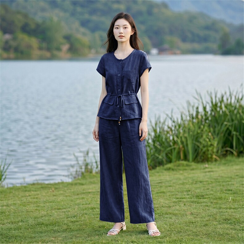 套装女夏季休闲简约时尚两件套,女装套装/套裙,曼沙奕珂