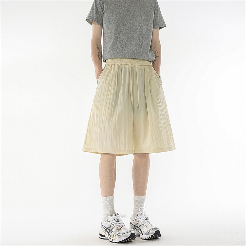 8XL-M多巴胺短裤男款夏季冰丝薄款休闲透气五分裤沙滩DK26004P25，男装休闲裤，电商B312