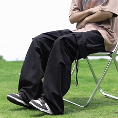 工装裤男时尚潮牌宽松休闲裤百搭青春流行阔腿直筒长裤K01150-P40，男装休闲裤，星座308B-2