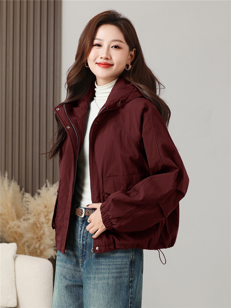 派克服女冬季休闲纯色加绒内里保暖防风外套,女装派克服,曼沙奕珂