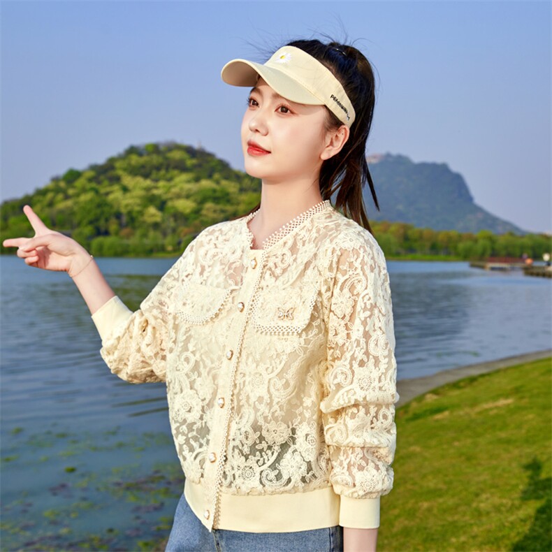 夏季空调薄款外套女2026夏装新款小个子时尚提花气质减龄防晒外套，女装短外套，帛香坊