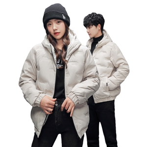 新款通道布短款情侣潮流时尚羽绒服学生校服定制情侣外套9813-P90图片