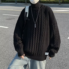 高领毛衣男款冬季2023新款针织衫宽松慵懒风M335P50，男装针织衫/毛衣，星座1116-2