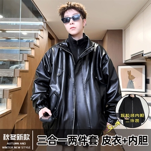 三合一两件套立领冬季加厚皮棉衣休闲棉袄棉服A266-PYT0081-P85图片