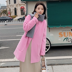 现货，2022新版小个子粉色中长款加毛呢外套P155-K228，女装连衣裙，浙宝276（原081）