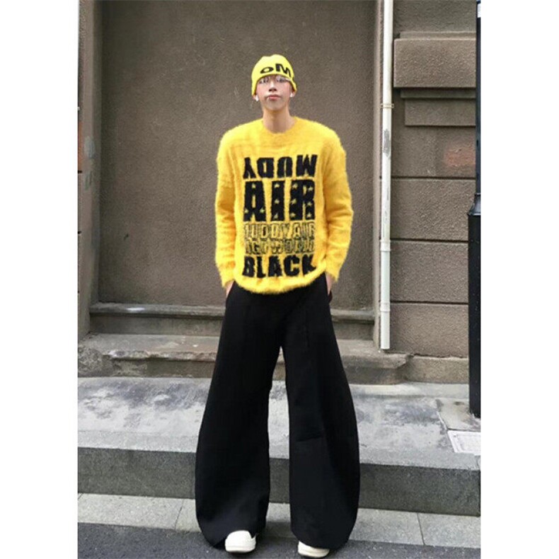 马海毛针织衫男秋冬港风高街百搭毛衣保暖慵懒风线衣WY80,男装针织衫/毛衣,星座1116A（原606A-3）