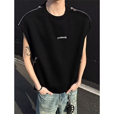 【有货】DTG88-P40新款时尚小众金属解构黑色背心男款设计感，男装背心/马甲，星座603-2