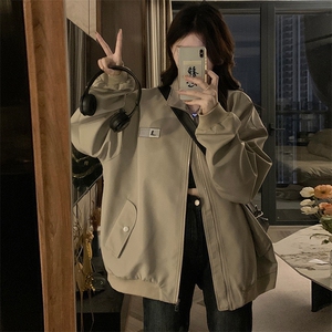 A363-P98 外套男女美式高街复古棒球服秋季情侣潮牌运动飞行夹克图片
