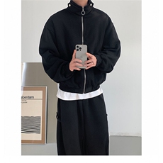 灰色短款垫肩外套男款春季潮牌冷淡系高级感痞帅美式cleanfit夹克，男装夹克，星座603-2
