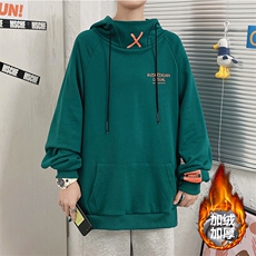 8XL-M现货大码卫衣男秋冬新款慵懒风加绒加厚长袖支持各种活动，男装卫衣，钱塘717(原712)