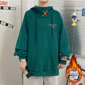 8XL-M现货大码卫衣男秋冬新款慵懒风加绒加厚长袖支持各种活动图片