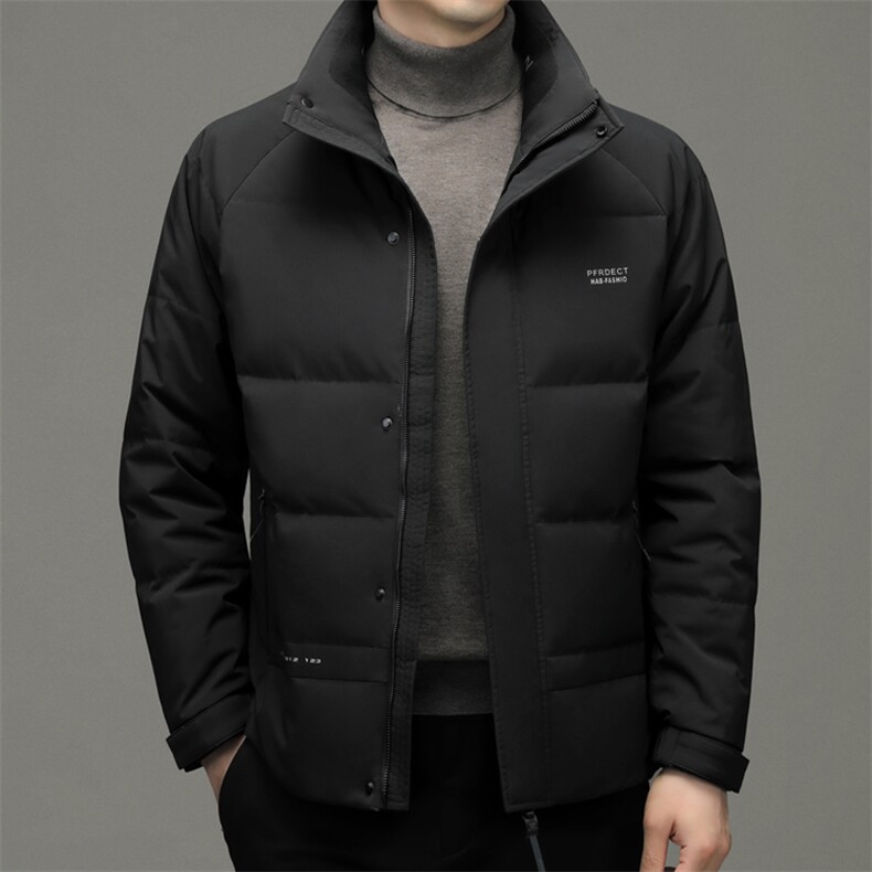 BJY15321钱塘2020-2冬季厚款保暖商务休闲立领中年男士羽绒服P230,男装羽绒服,钱塘207-2