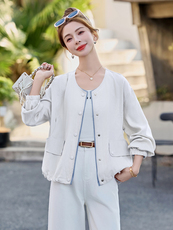 小香风外套女2025年春秋新款时尚洋气短款棒球服百搭薄款早春上衣，女装短外套，余墨