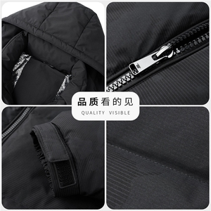 2025新款冬季男士90%白鸭绒迷彩羽绒服大衣加厚304克羽绒服外套图片