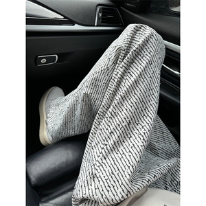 YK86043-P28控59.9 聚酯纤维 春夏垂坠感痞帅直筒休闲裤子男图片