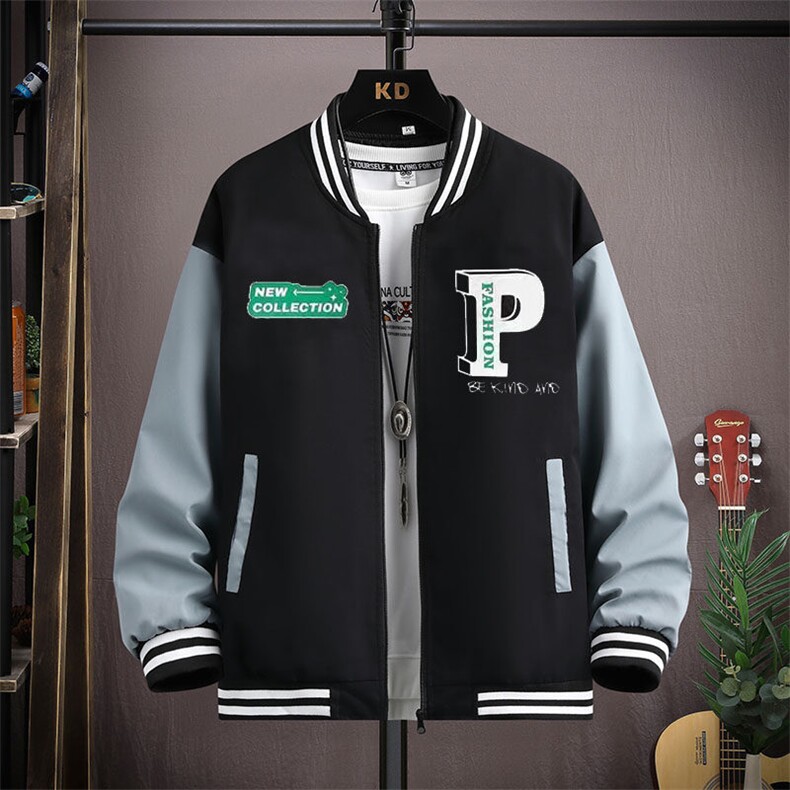 2025春季跑量秋棒球服夹克男士韩版外套潮流JK9705-P35,男装夹克,星座1105
