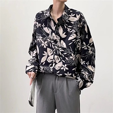 春夏季新款衬衫潮流慵懒男方领四面弹料印花衬衫C166P28，男装衬衫，星座1116-2