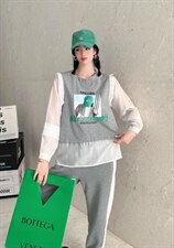 春款拼接卫衣，女装卫衣/绒衫，英雅姿秀