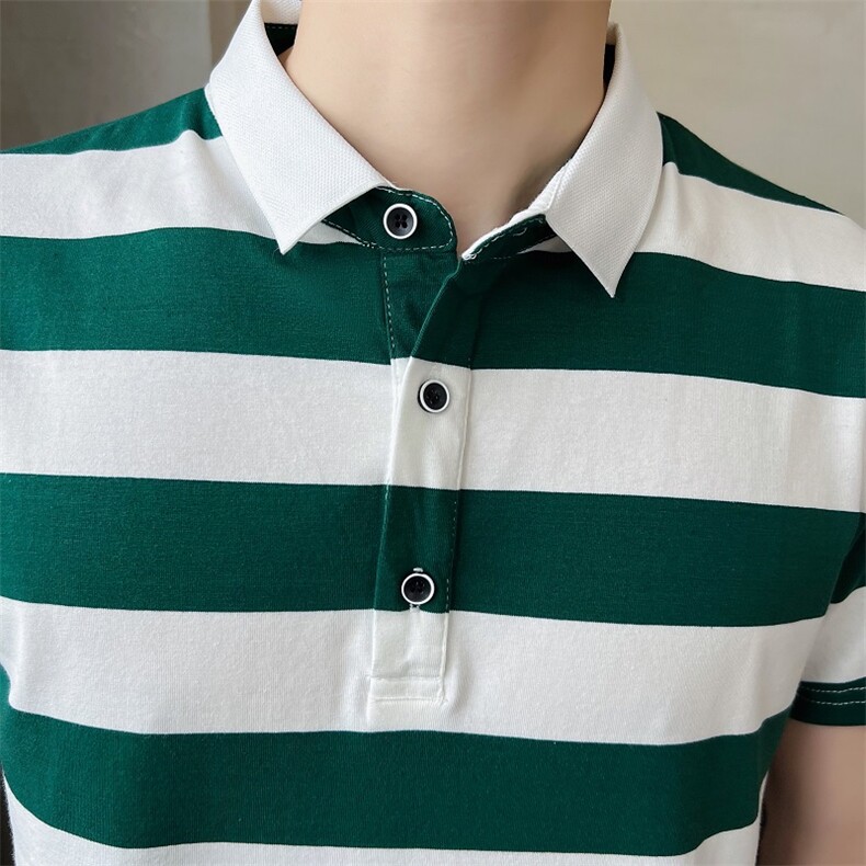 @店主风新款Polo衫男条纹短袖T恤男士高品质半袖PT01-P40,男装Polo衫,星座1207-1