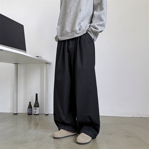 2025新款日系简约休闲阔腿裤直筒宽松工装长裤潮流现货 K8253-P48图片