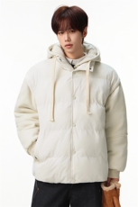 新款冬季羽绒棉服棉袄连帽假两件韩版宽松外套A436-2511-P85，男装棉衣，电商A436