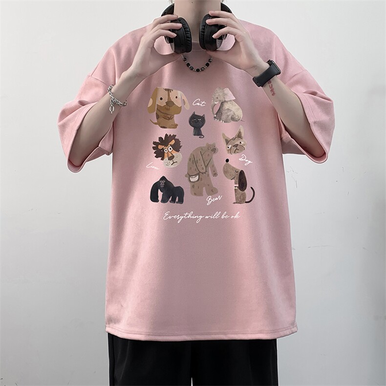 麂皮绒短袖t恤男大码半袖男JD82444-P25,男装T恤,电商A040