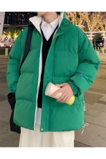 新款百搭设计感纯色港风棉衣M068B-P90控148，男装棉衣，星座717