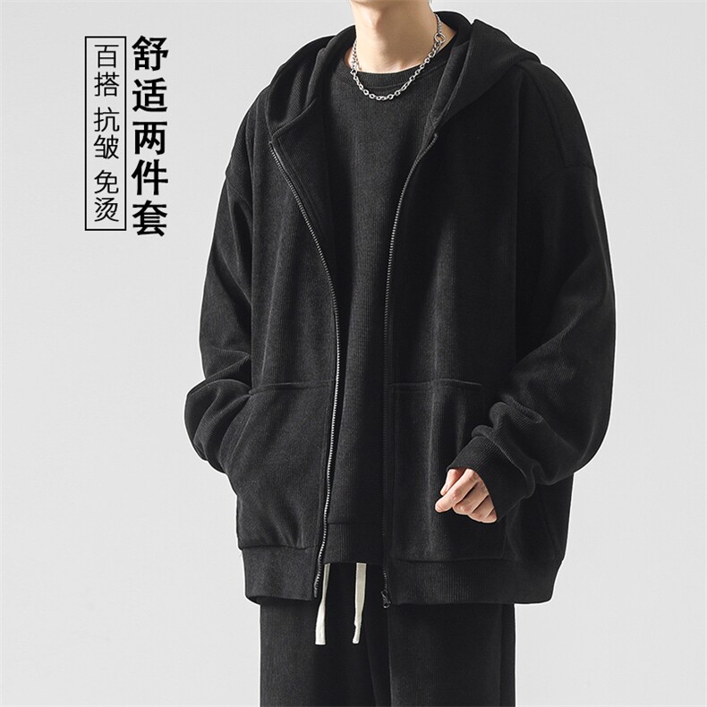 开衫连帽外套男春秋季潮牌ins潮流圆领卫衣美式宽松-KW800特批125,男装休闲套装,星座718